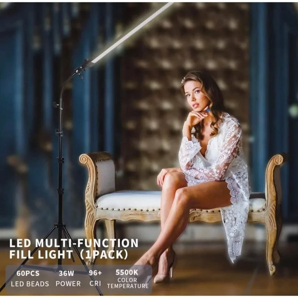 NEW! Photography Studio LED Lighting Kit with Light Stand Bag Soft Tube